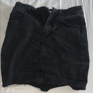 Black jean skirt